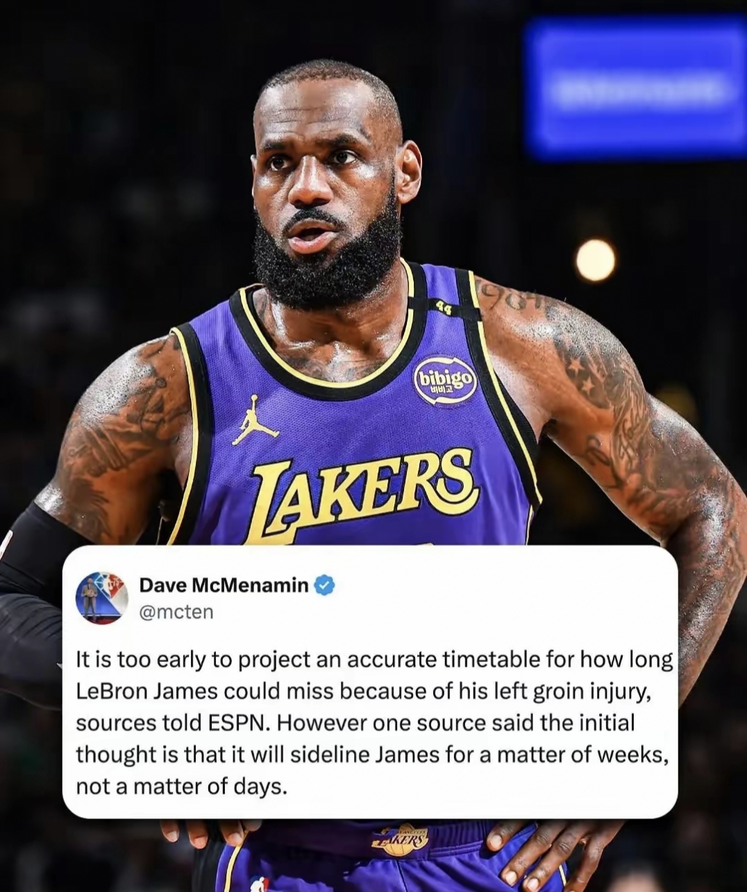 IM体育-詹姆斯因伤缺席季后赛,湖人或遭遇第一轮出局波澜的简单介绍